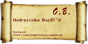 Ondreicska Buzád névjegykártya